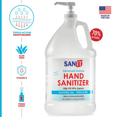 Sanit no-drip gel texture close-up showing smooth application