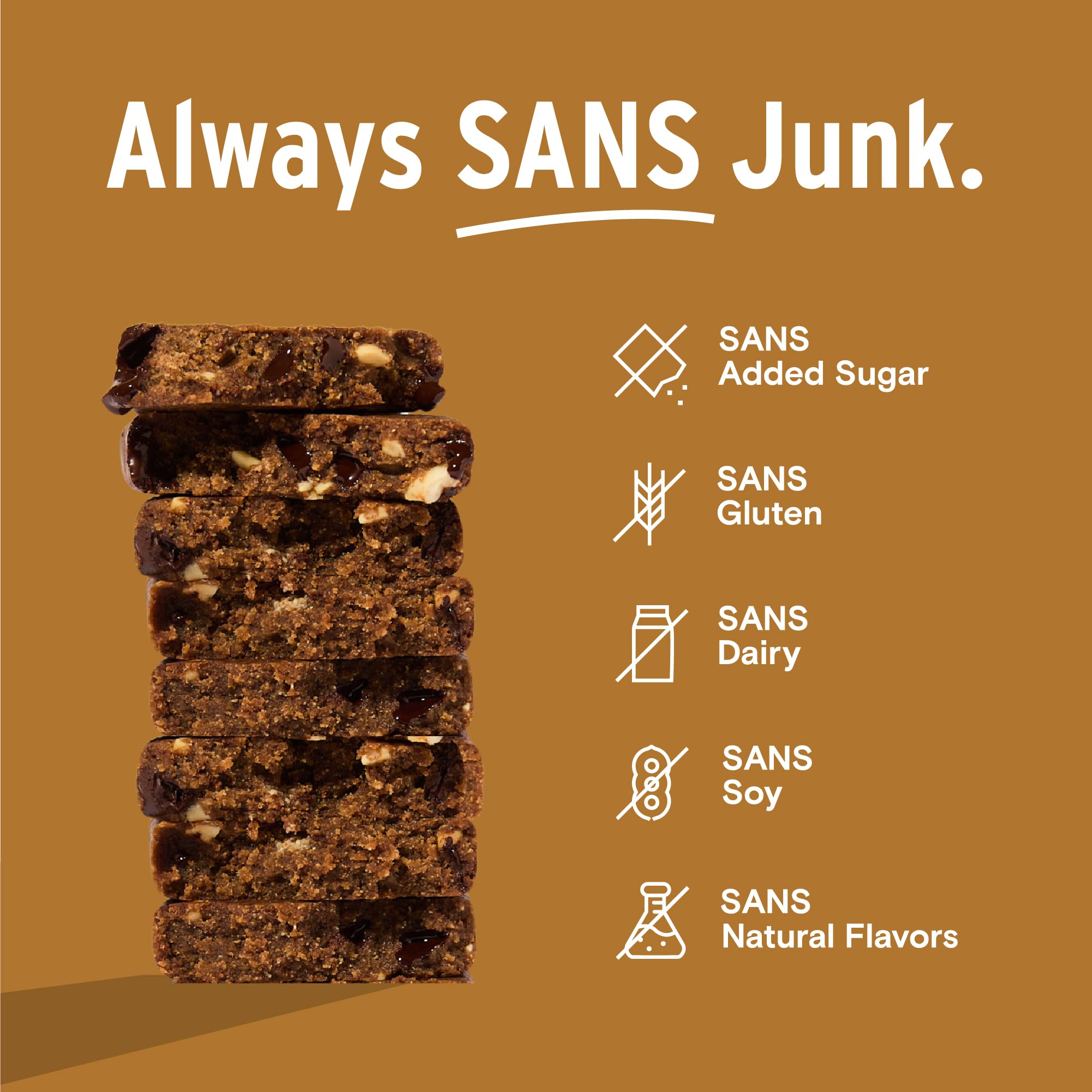 SANS Chocolate Lovers Bar breakfast snack in a lunchbox for energy.