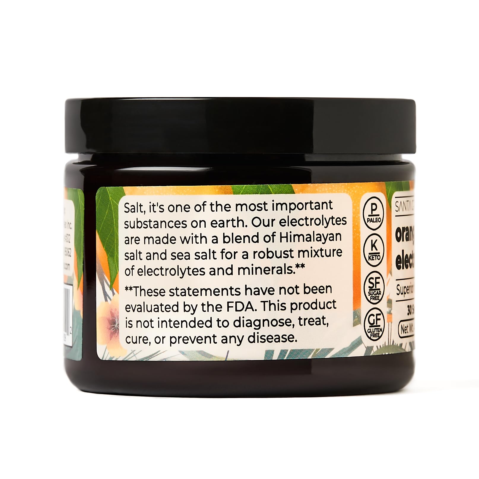 Santa Cruz Paleo flavor lineup including orange and other natural flavors
