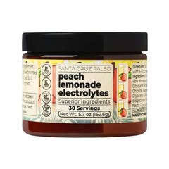 Santa Cruz Paleo electrolyte packaging close up communicates clear labeling.