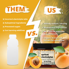 Santa Cruz Paleo electrolyte apricot powder jar shows clean, sugar-free hydration
