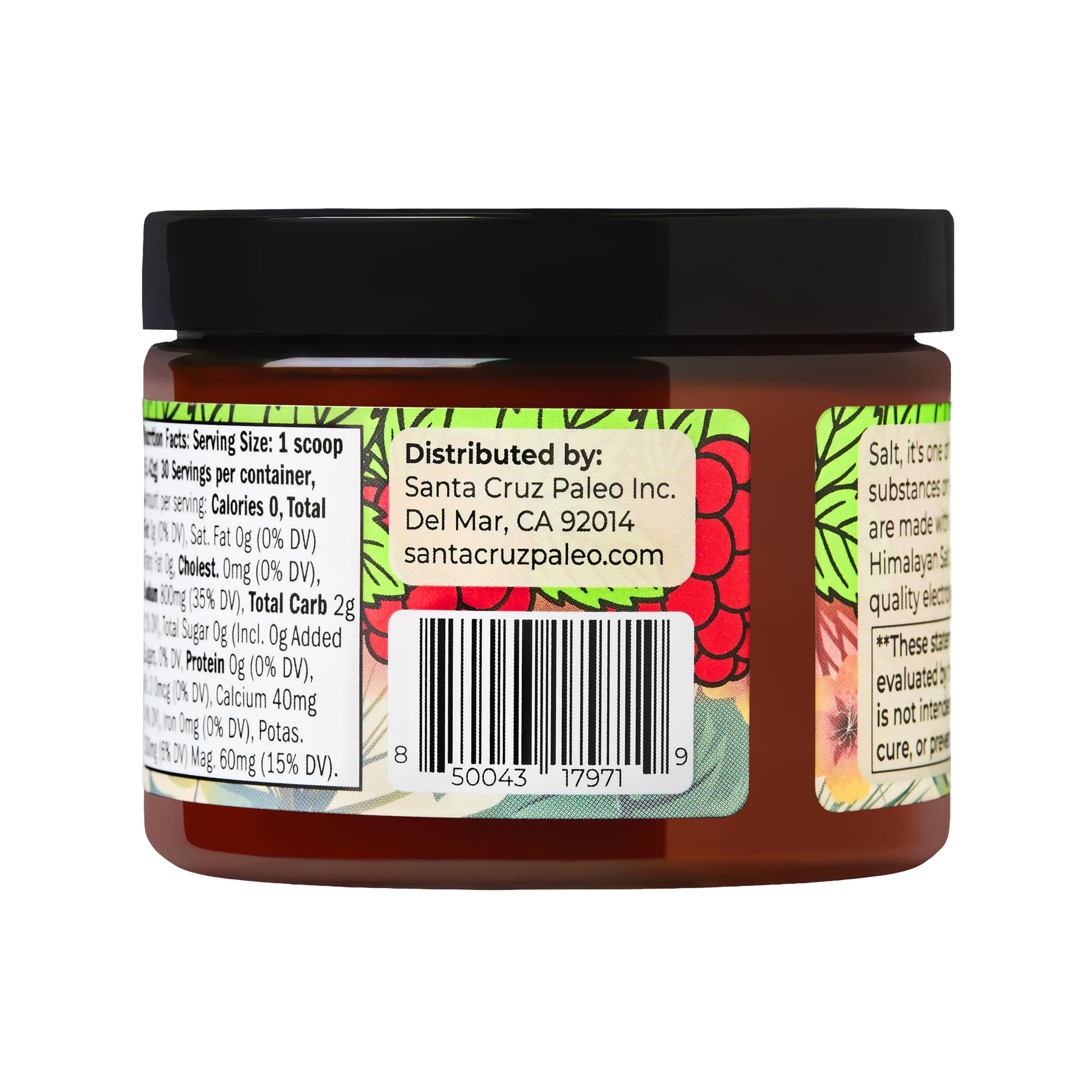 Himalayan and sea salt blend in Santa Cruz Paleo electrolyte mix.