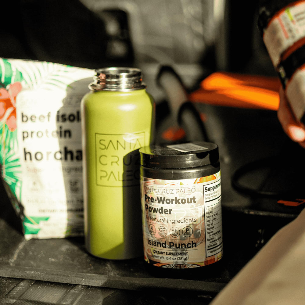 Close-up of L-Citrulline and Alpha GPC ingredients benefiting workouts.