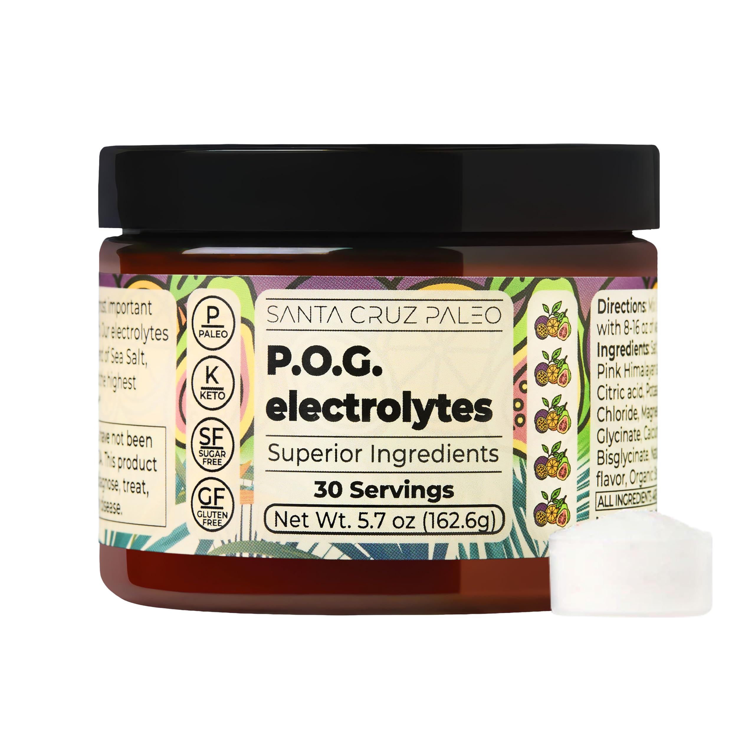 Santa Cruz Paleo P.O.G. bottle pour shows convenient hydration on the go.