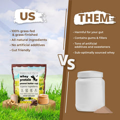 Santa Cruz Paleo whey protein peanut butter cup mixed shake glass showcases smooth texture