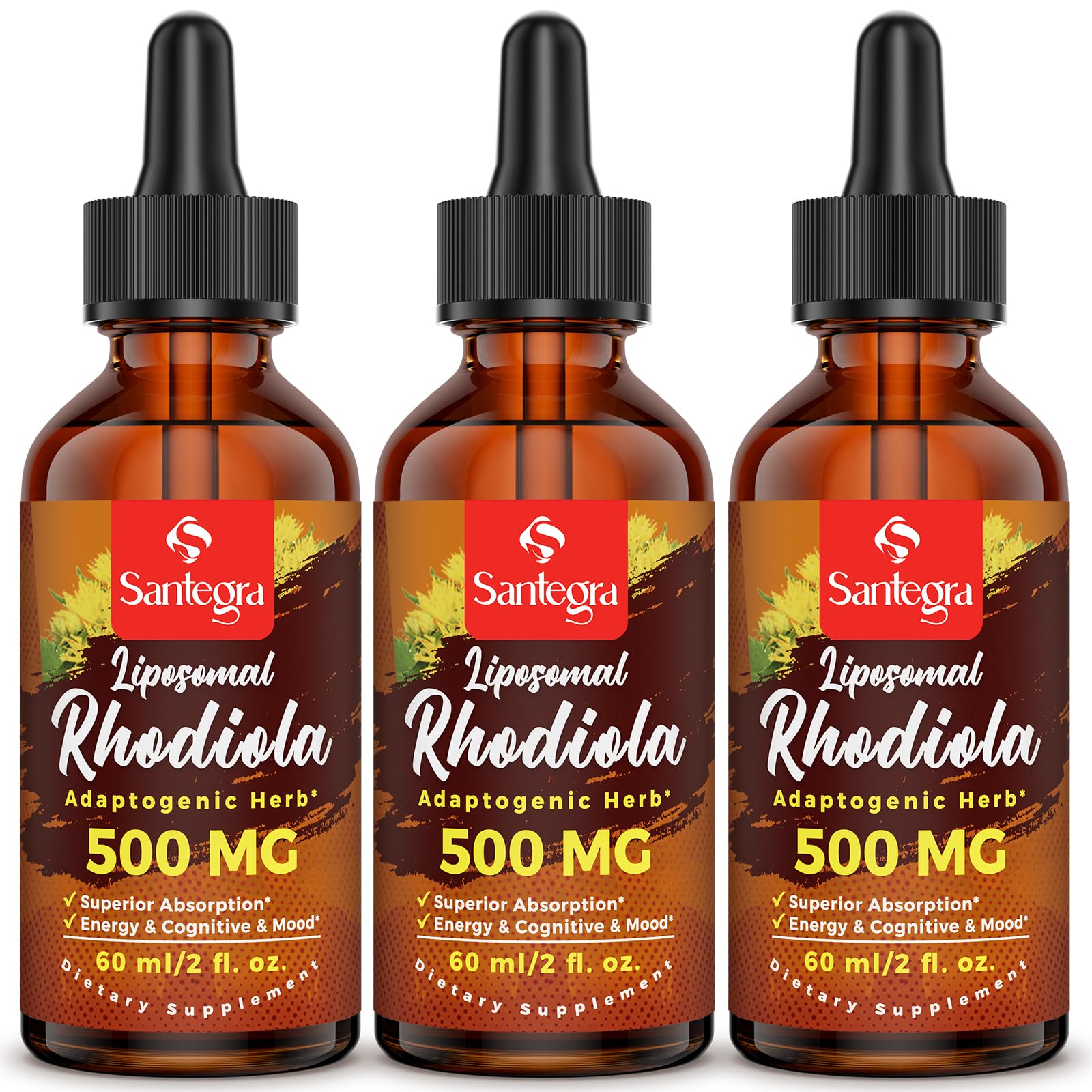 Santegra rhodiola rosea bottle with high absorption formula