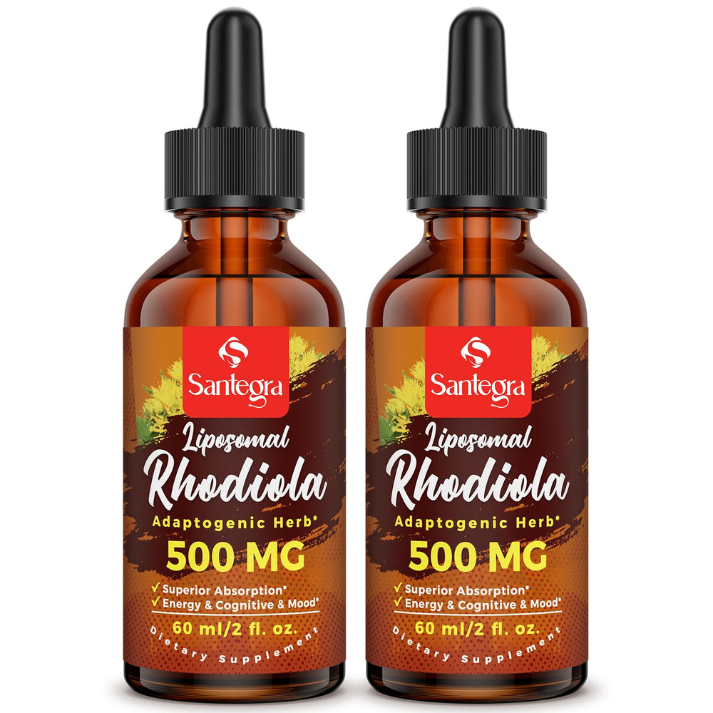 Santegra bottle of 57,000 mg rhodiola extract for energy support