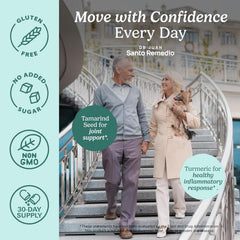 Santo Remedio Articulaciones daily two-capsule dose shown for routine use
