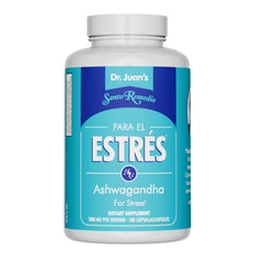 Santo Remedio Ashwagandha capsules bottle showcases 1000 mg per serving for daily balance.