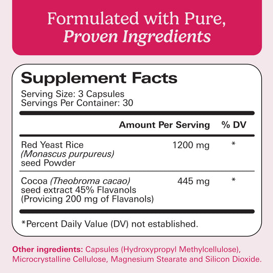 Close-up of Santo Remedio Cholesterol Plus capsules showing cocoa notes for routine use