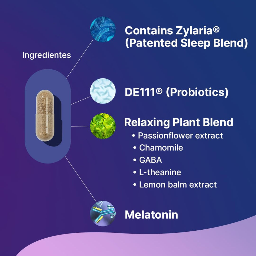 Santo Remedio DE111 Probiotics capsules support digestive balance at night.