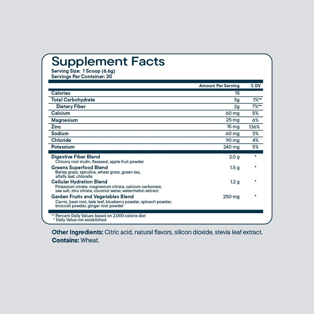 Santo Remedio Hydration Plus packaging label emphasizes zinc and electrolyte blend.