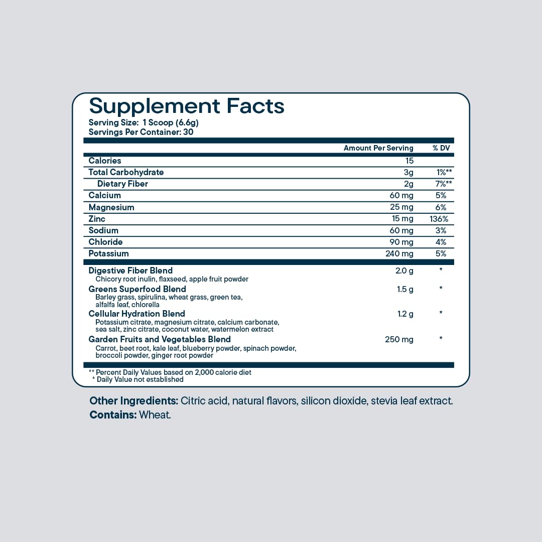 Santo Remedio Hydration Plus close-up of zero added sugar option.