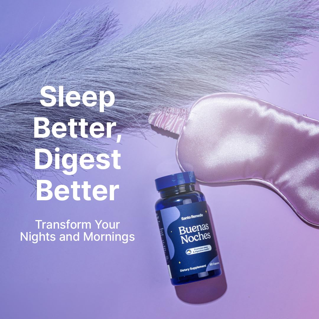 Santo Remedio Melatonin Nighttime Balance capsules help align sleep cycles.