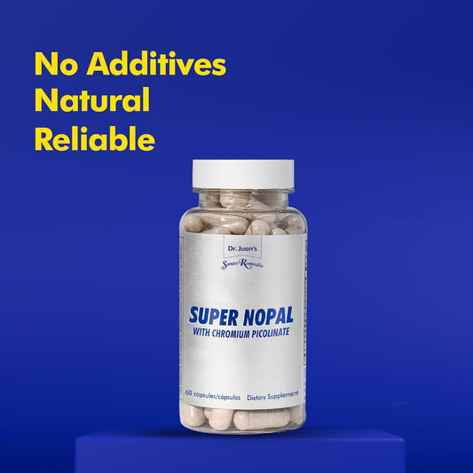 Santo Remedio Super Nopal capsules designed for easy daily use.