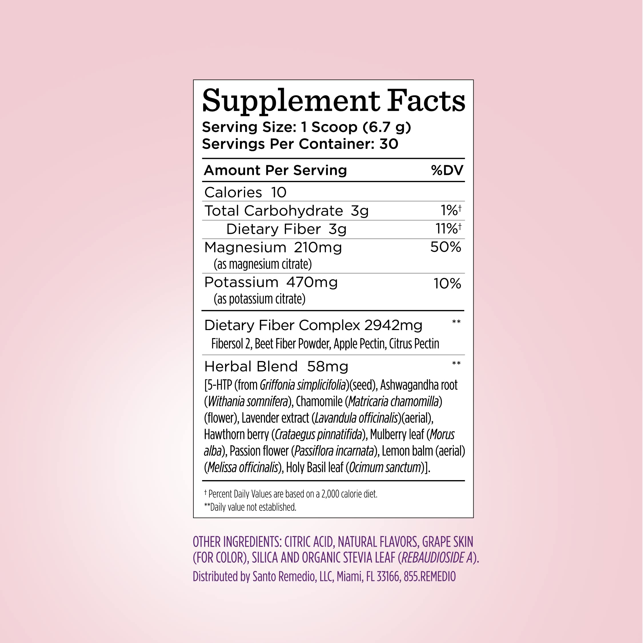 Closeup of Santo Remedio Will Powder herbal blend bottle, highlighting natural ingredients.