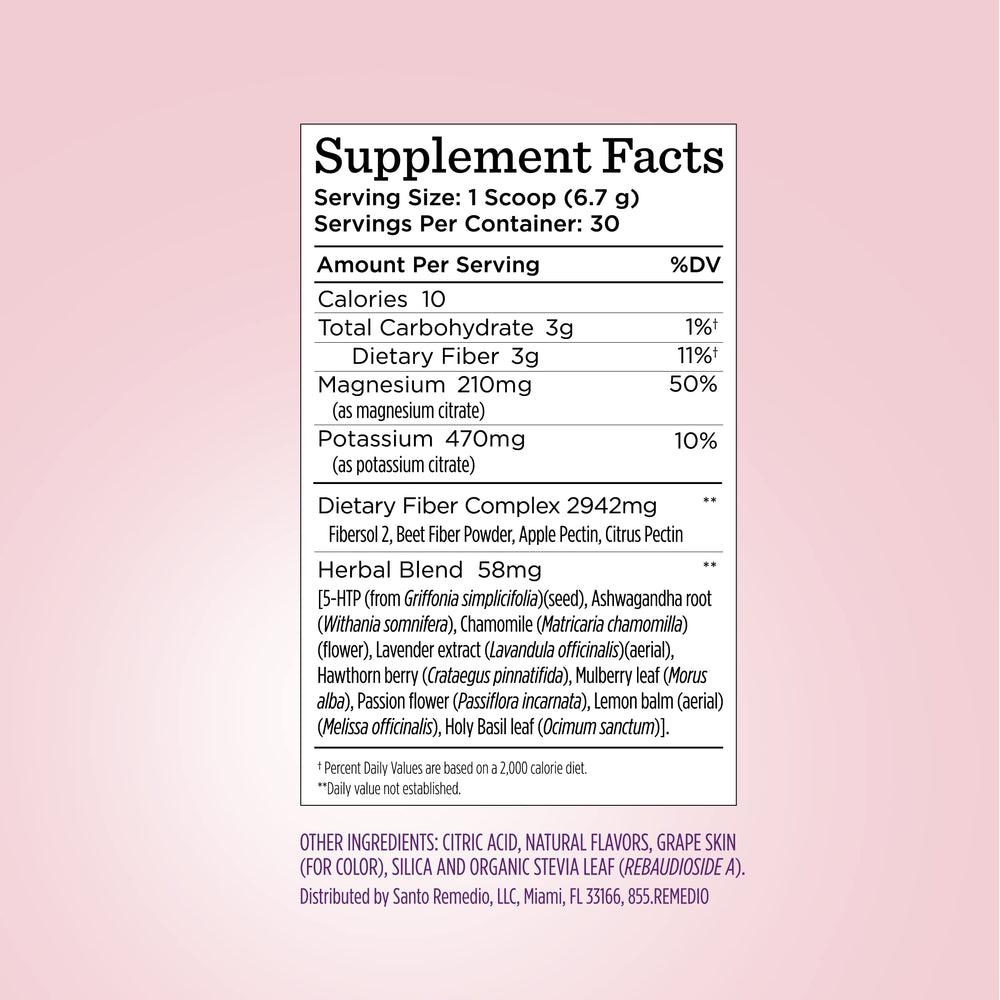 Closeup of Santo Remedio Will Powder herbal blend bottle, highlighting natural ingredients.