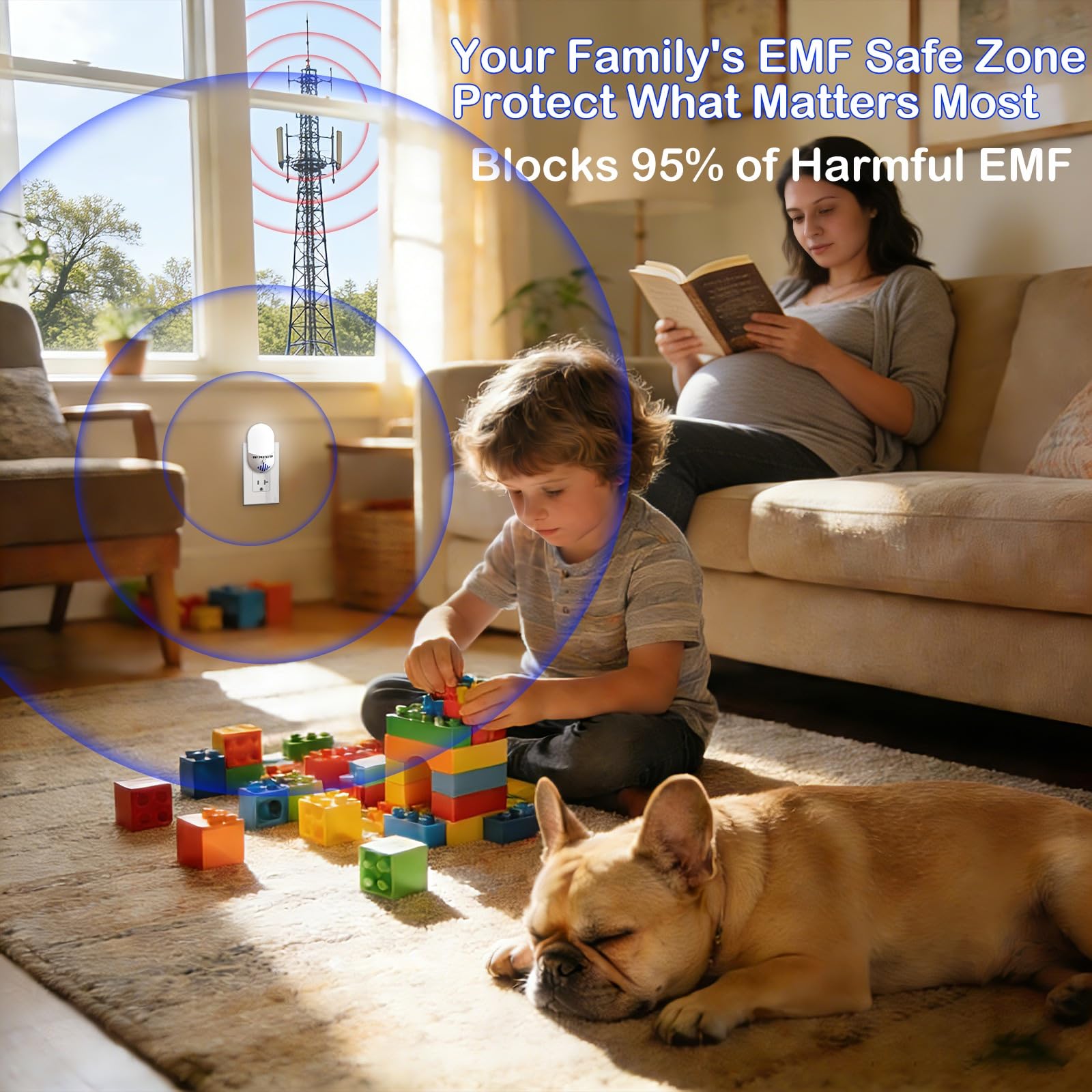 Sapbontchi EMF blocker covers up to 3000 sq ft for larger spaces.