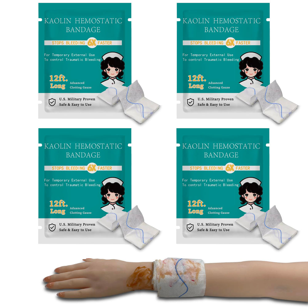 Sapbontchi Quick Clot Gauze in 3in x 12.5ft pack for rapid wound packing