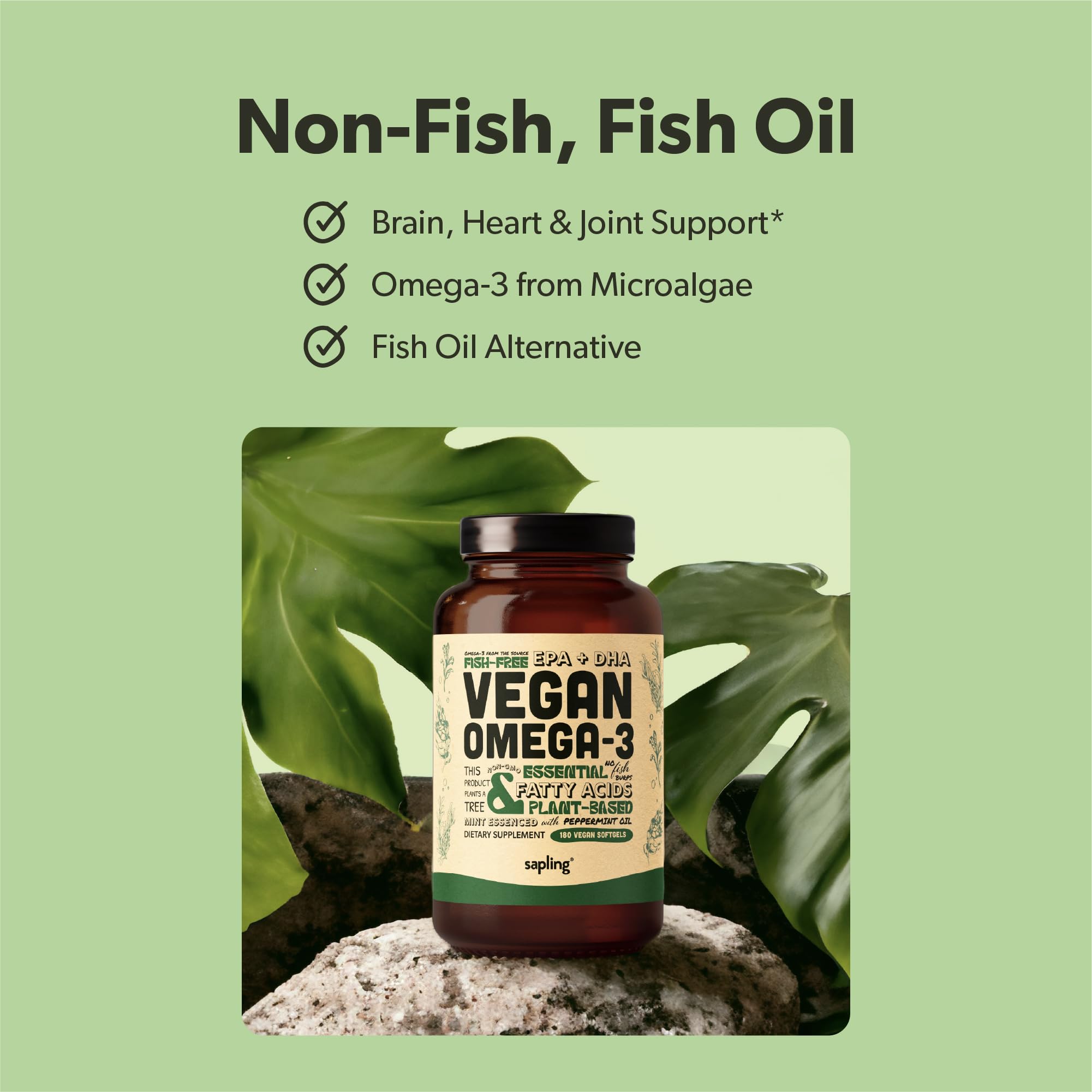 Sapling peppermint aroma pack emphasizes fresh mint scent, reducing fishy aftertaste.