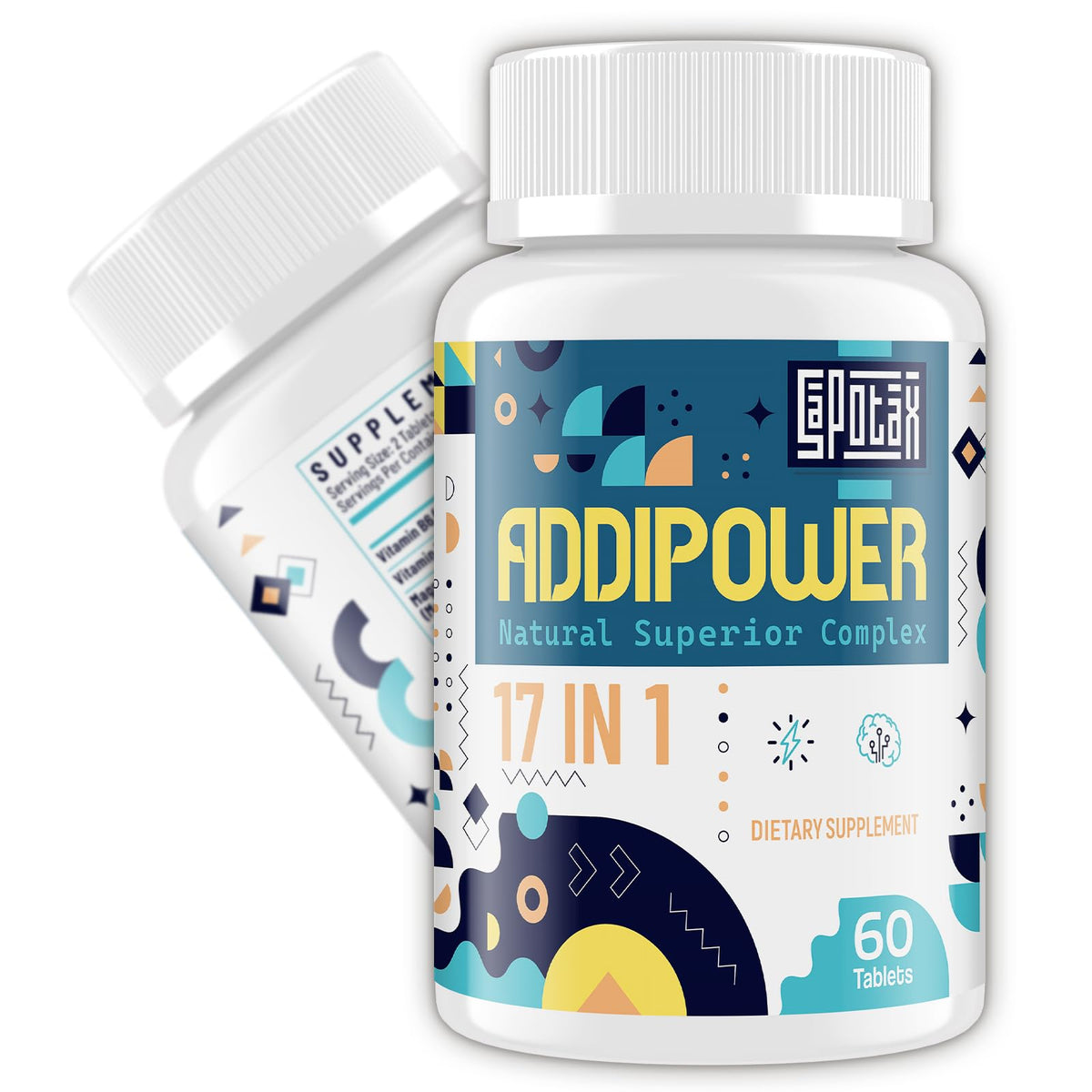 Sapotax 17in1 brain supplement bottle shown for daily focus and clarity