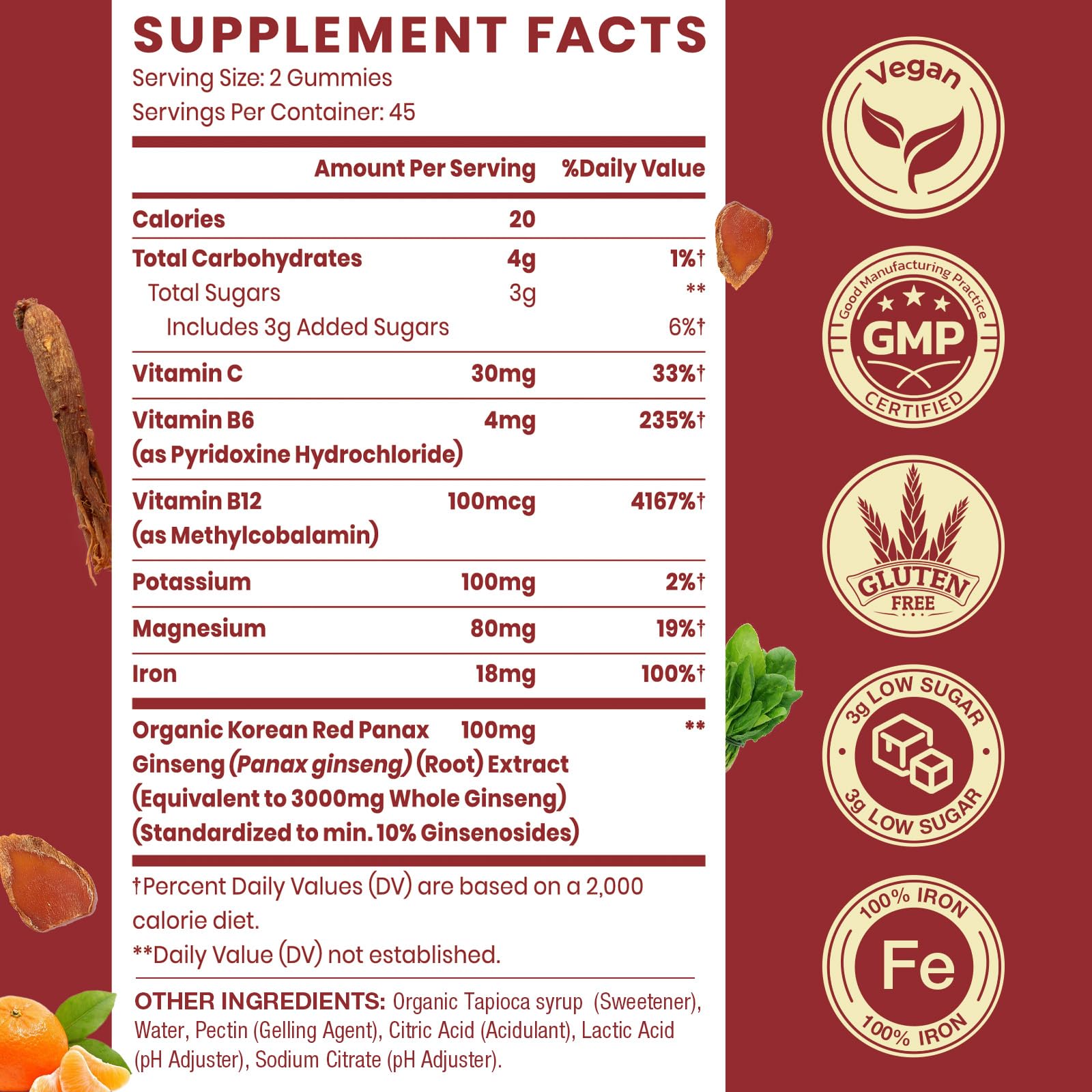 Sapotax gummies packshot highlighting premium ginseng and portable packaging