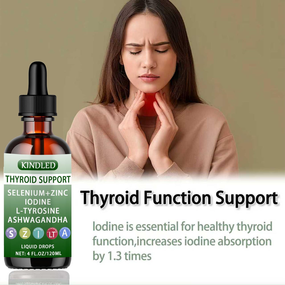 Sapurais Kindled Thyroid Drops droplets showing liquid form for quick intake.