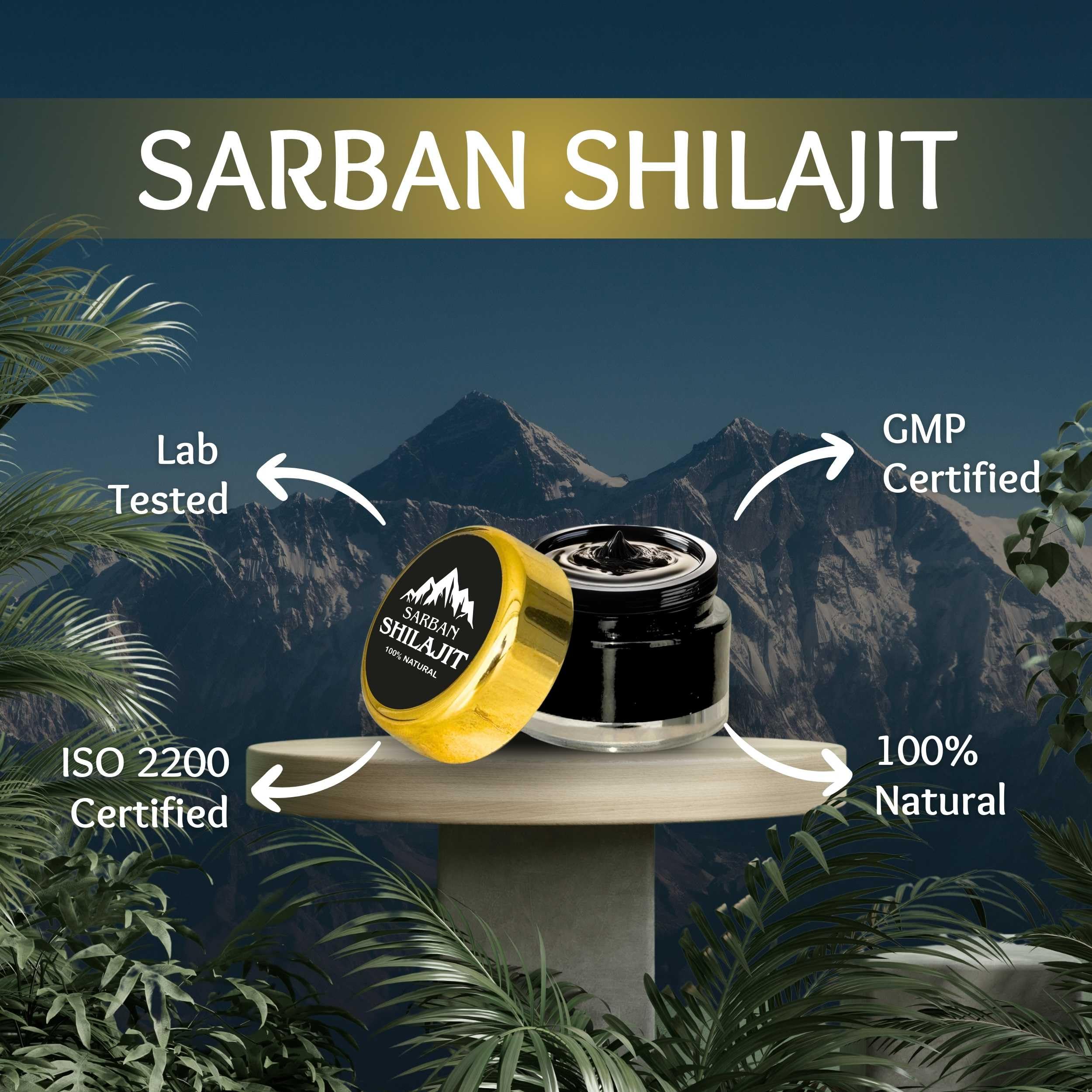 Sarban Shilajit dissolves in warm water or milk for convenient use