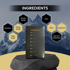 Sarban Shilajit mineral profile emphasizing fulvic acid for energy balance