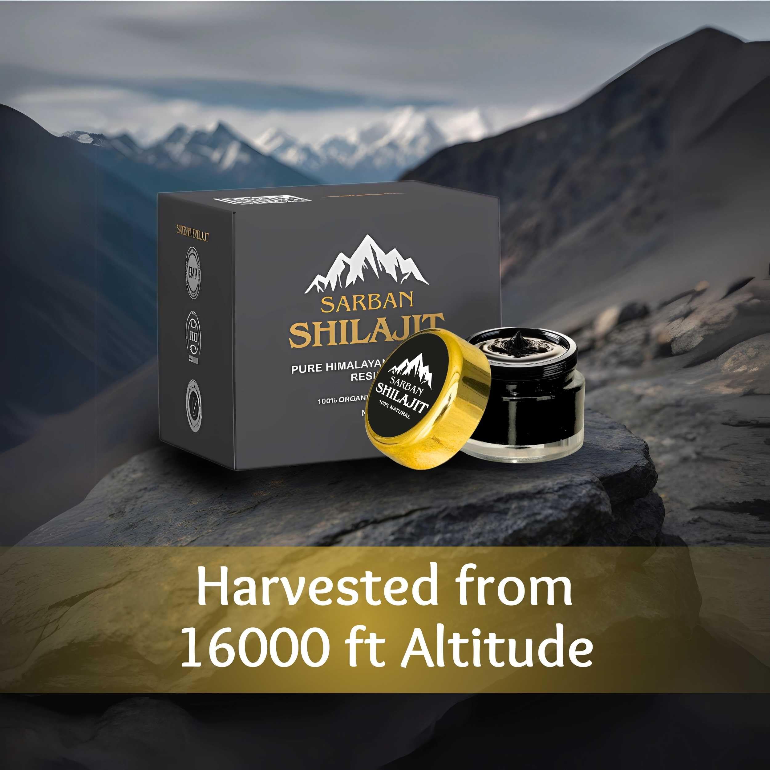 Lab-tested purity badge on Sarban Shilajit packaging for safety