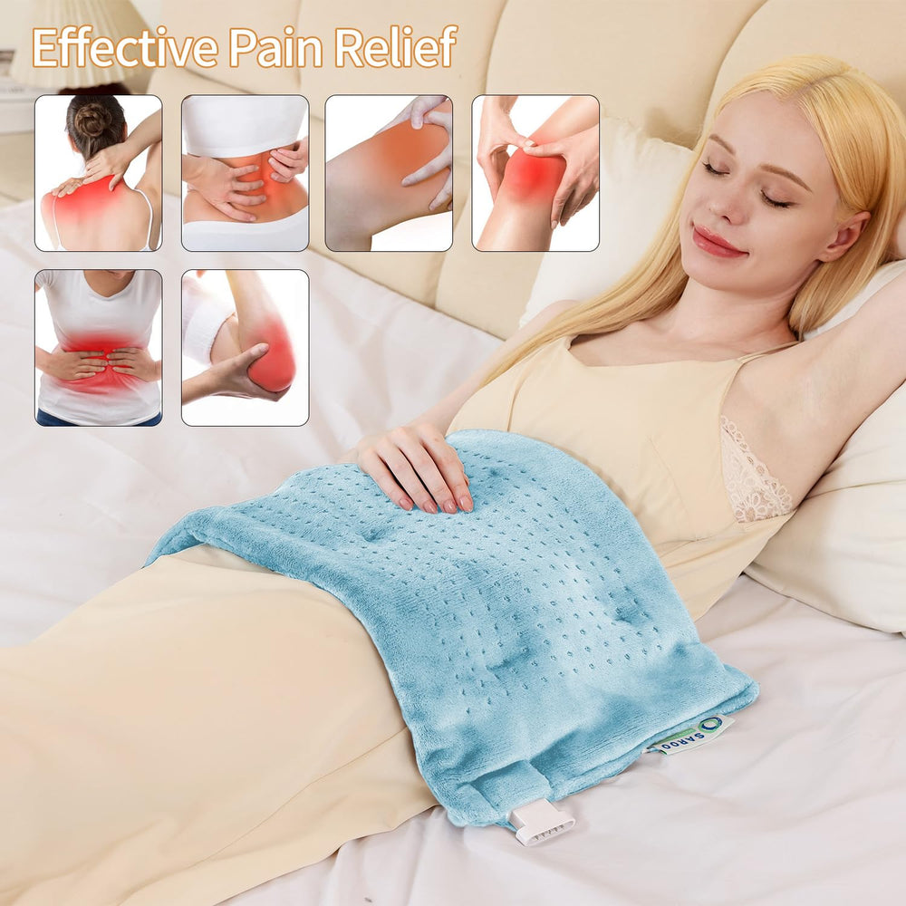 SAROO heating pad offers three heat levels to customize warmth to your preference.