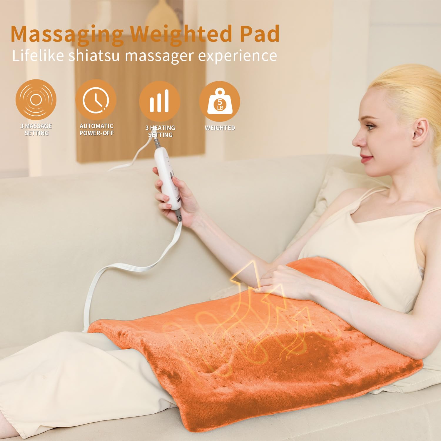 SAROO Dense heating points deliver quick, even warmth across the pad.