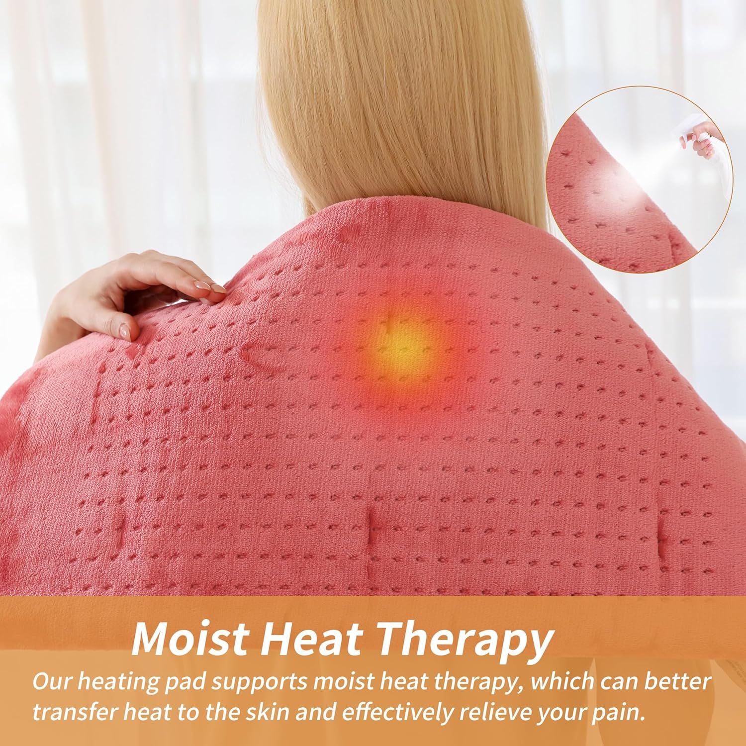 SAROO massaging weighted heating pad three heat and two massage modes