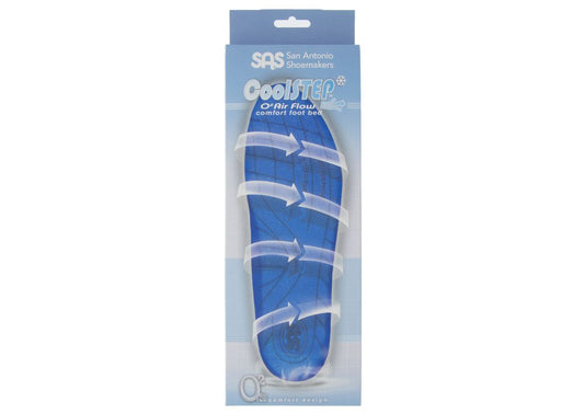 SAS Cool Step Footbed forefoot cushioning for all-day comfort.