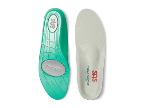 SAS Step Plus Comfort Insole gray heel cup supports stability and heel comfort.