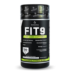 Sascha Fitness Fat Loss pills bottle front with vegan capsules for weight management