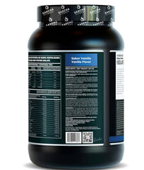 Gluten-free and lactose-free formulation label, suitable for sensitive diets.