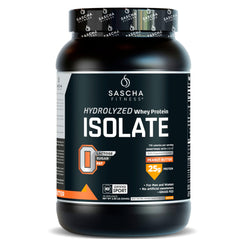 SASCHA FITNESS hydrolyzed whey isolate peanut butter bottle for fast absorption