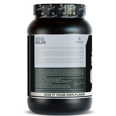 SASCHA FITNESS Hydrolyzed Whey Protein Isolate scoop shows easy measuring for accurate servings