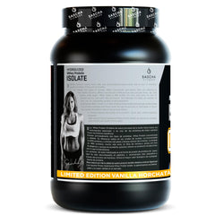 SASCHA FITNESS Vanilla Horchata protein scoop with shaker for quick post-workout fuel