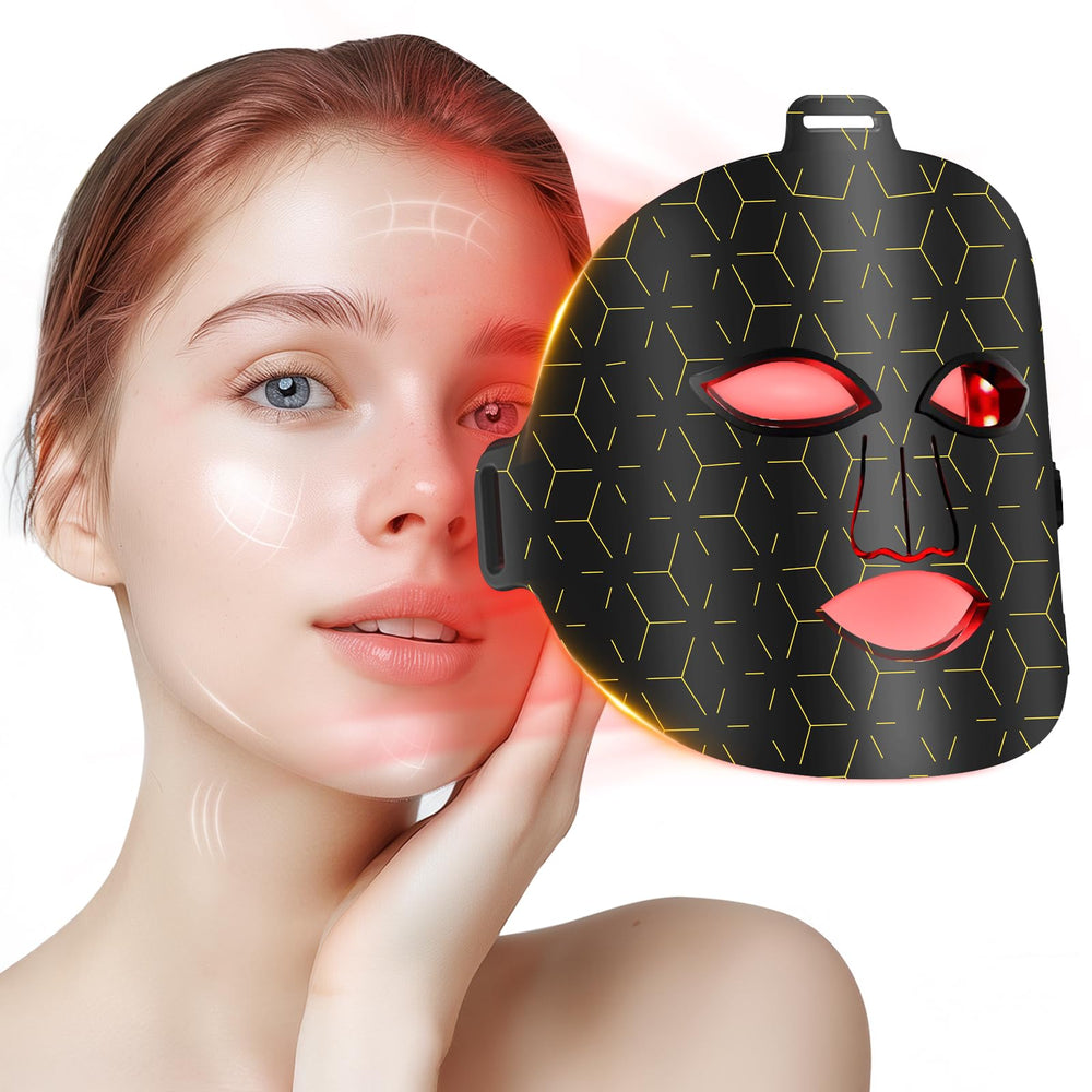 Satisure Red Light Mask front view for at-home facial sessions.