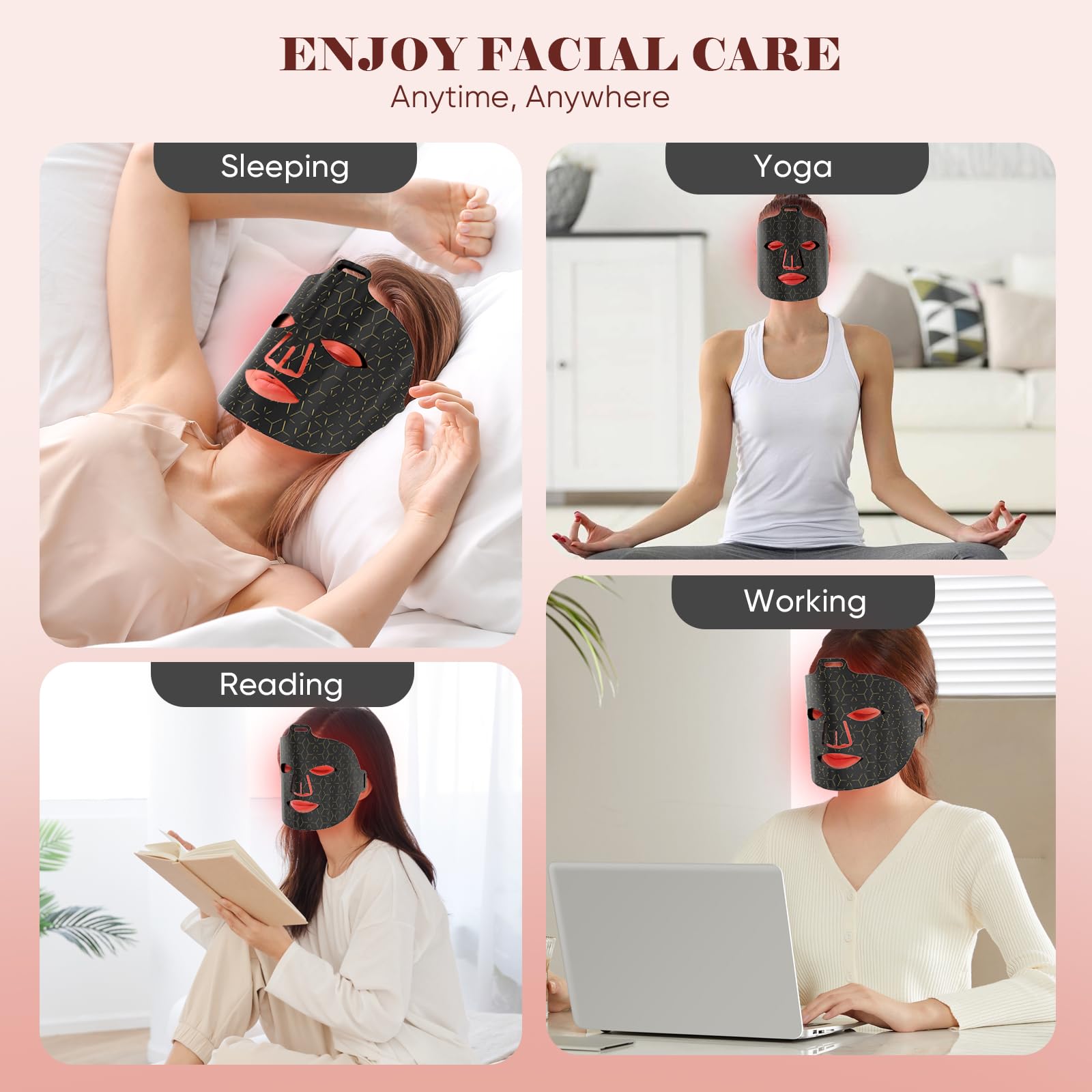 Satisure Red Light Mask full-face treatment concept for skin exploration.