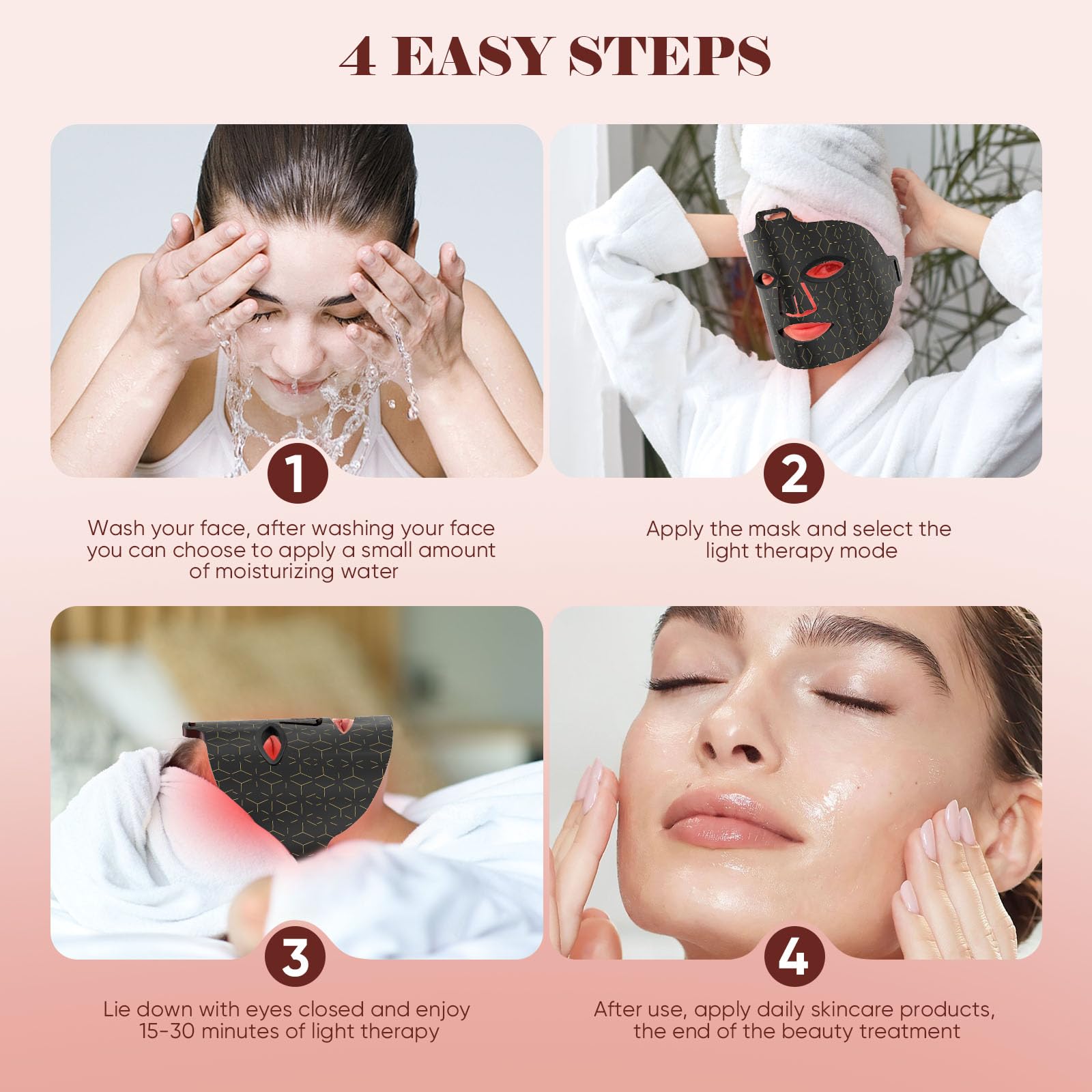 Satisure Red Light Mask travel-friendly case for on-the-go use.