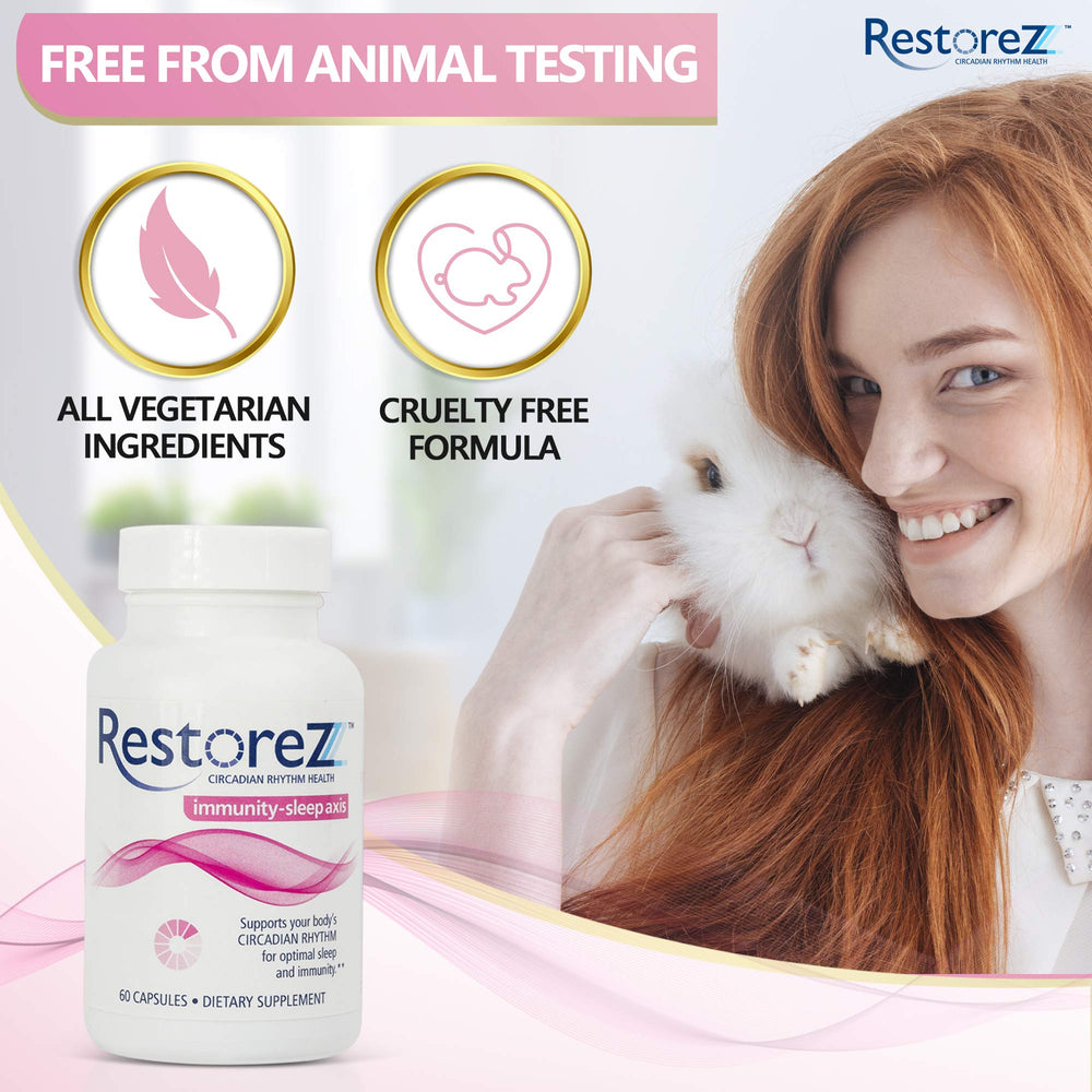 Savant Science RestoreZ Sleep bottle in hand for a nightly routine.