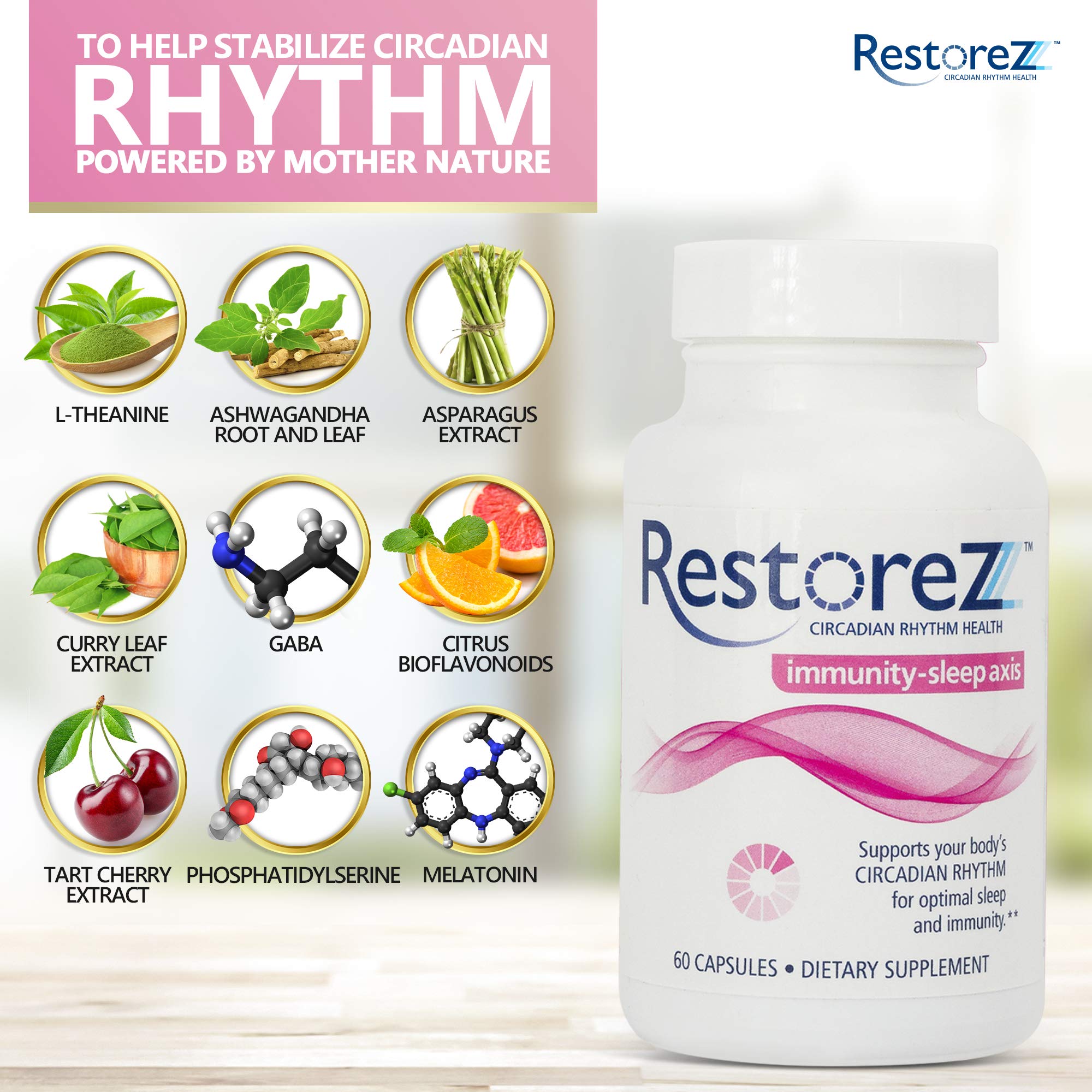 Savant Science RestoreZ Sleep packaging panel highlighting quality and transparency.