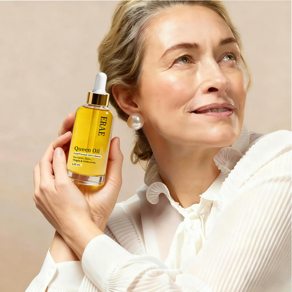 Concept image suggesting smoother skin with Savari Erae Queen Oil