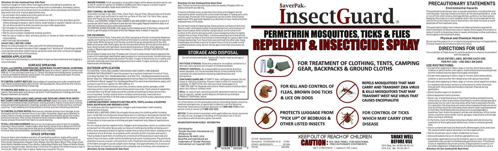 Dog gear protected with InsectGuard spray for pet areas.