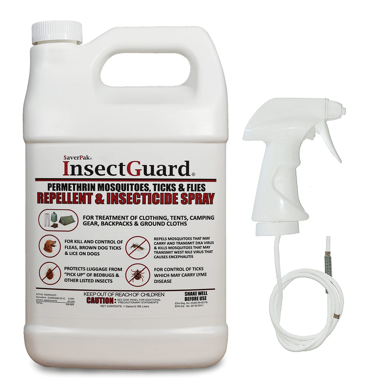 SaverPak InsectGuard on clothing provides long-lasting protection against insects