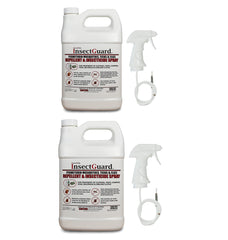 InsectGuard spray bottle front view for ready-to-use protection on outdoor wear.