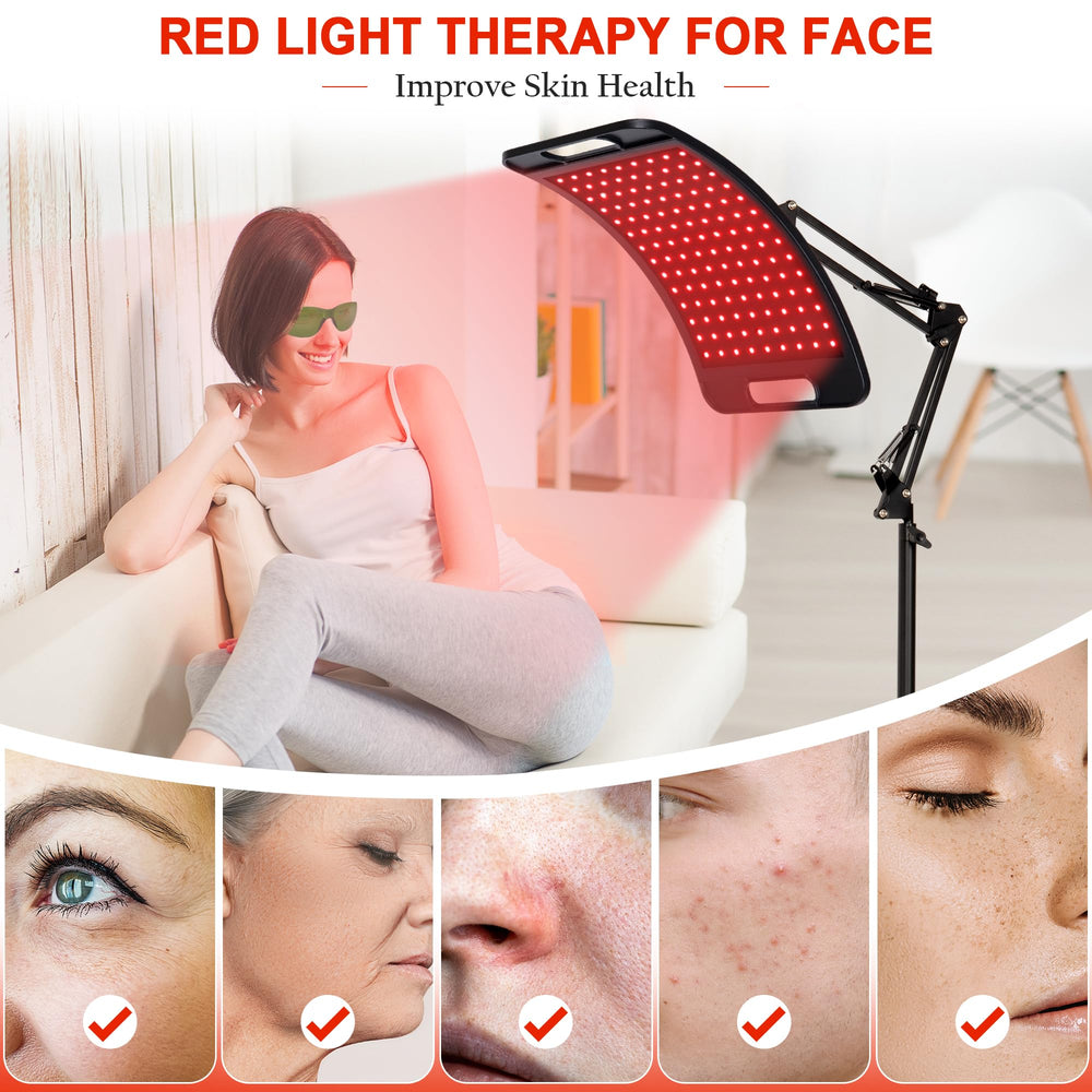 SAVILER curved-panel design fits body contours for targeted therapy at home.